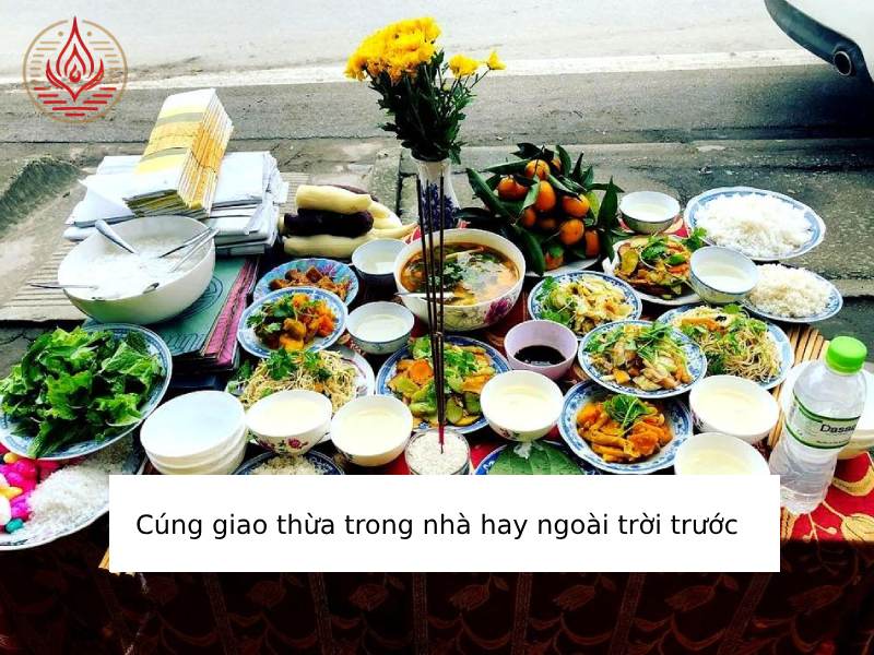 Cúng giao thừa trong nhà hay ngoài trời trước