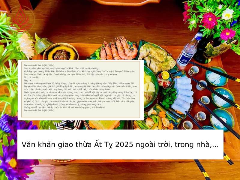 Văn khấn giao thừa Ất Tỵ 2025